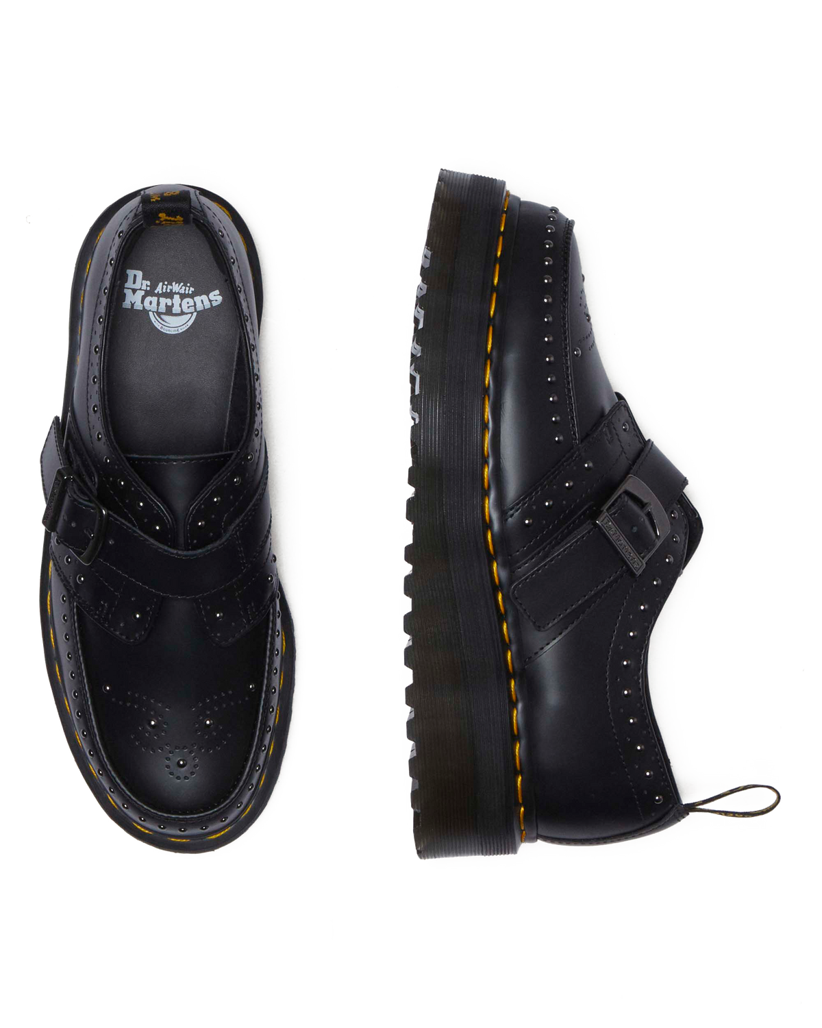 Ramsey Quad Stud Platform Creepers in Black