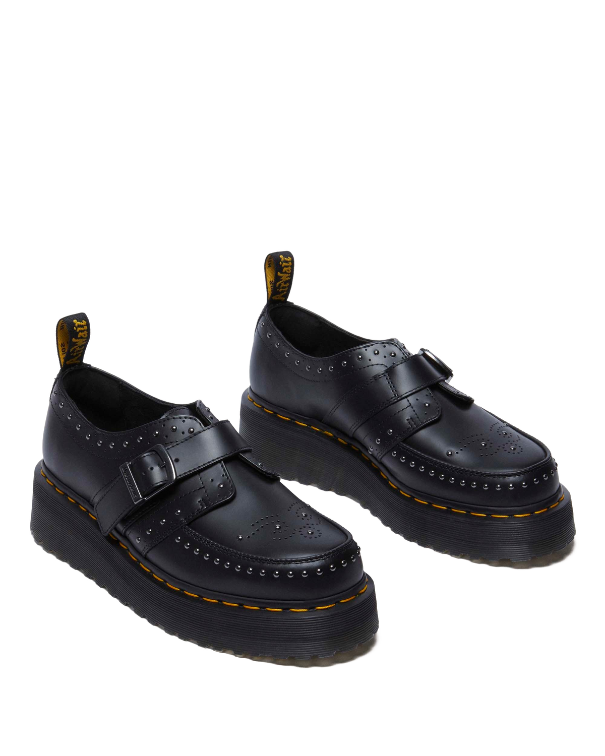 Ramsey Quad Stud Platform Creepers in Black
