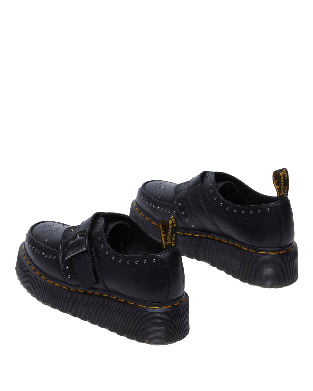 Ramsey Quad Stud Platform Creepers in Black