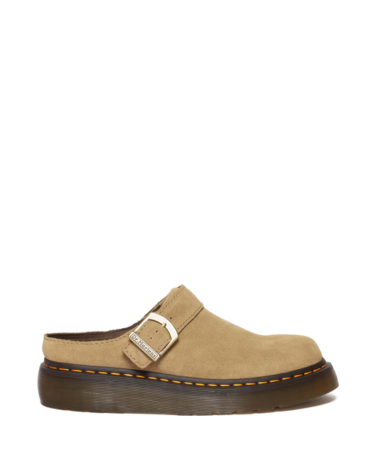 Laketen Bronx Suede Platform Mules in Savannah Tan