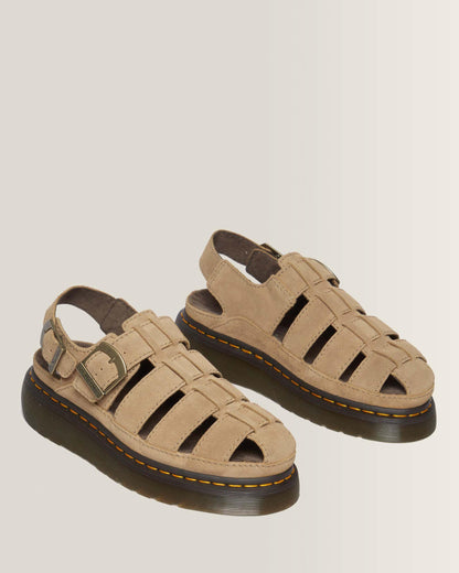 Wrenlie Bronx Suede Fisherman Sandals in Savannah Tan