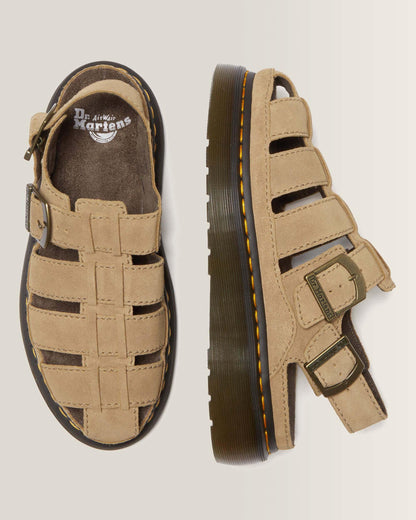 Wrenlie Bronx Suede Fisherman Sandals in Savannah Tan