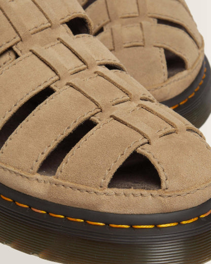 Wrenlie Bronx Suede Fisherman Sandals in Savannah Tan