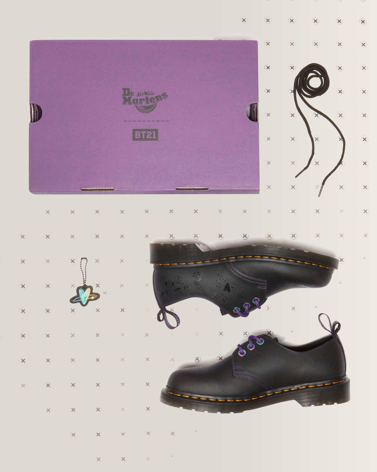 1461 BT21 Leather Oxford Shoes in Black