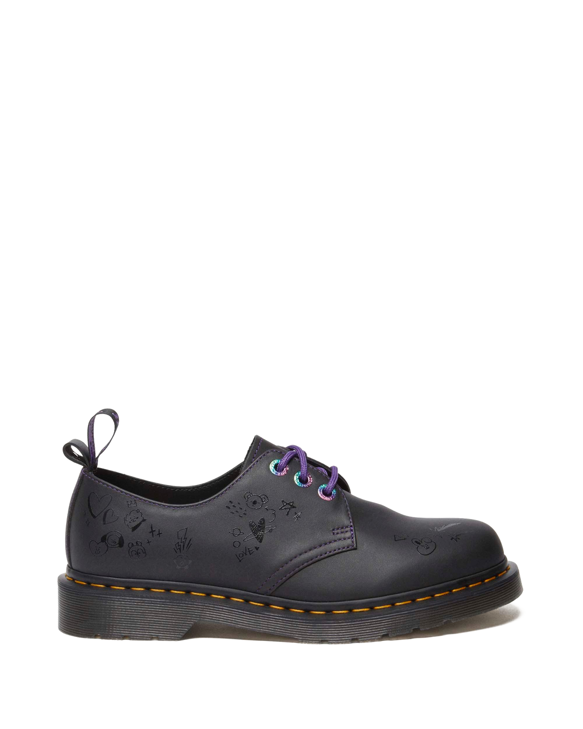 1461 BT21 Leather Oxford Shoes in Black