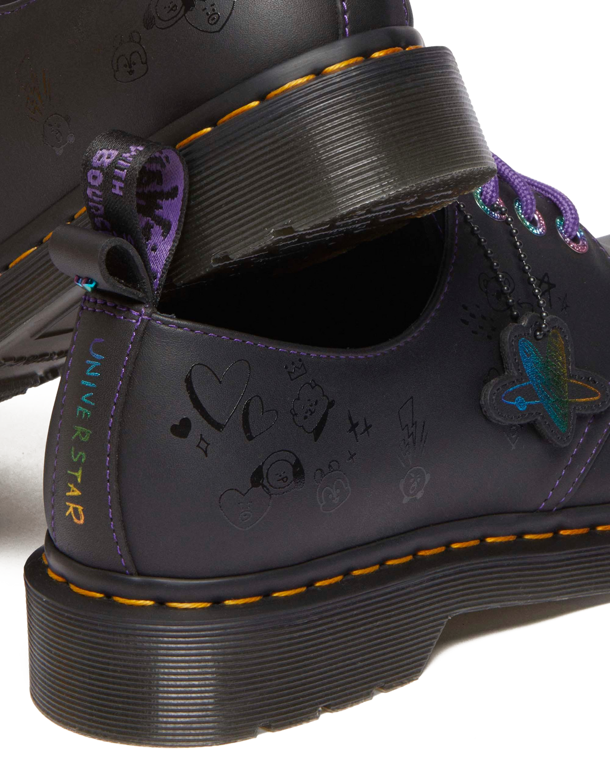 1461 BT21 Leather Oxford Shoes in Black