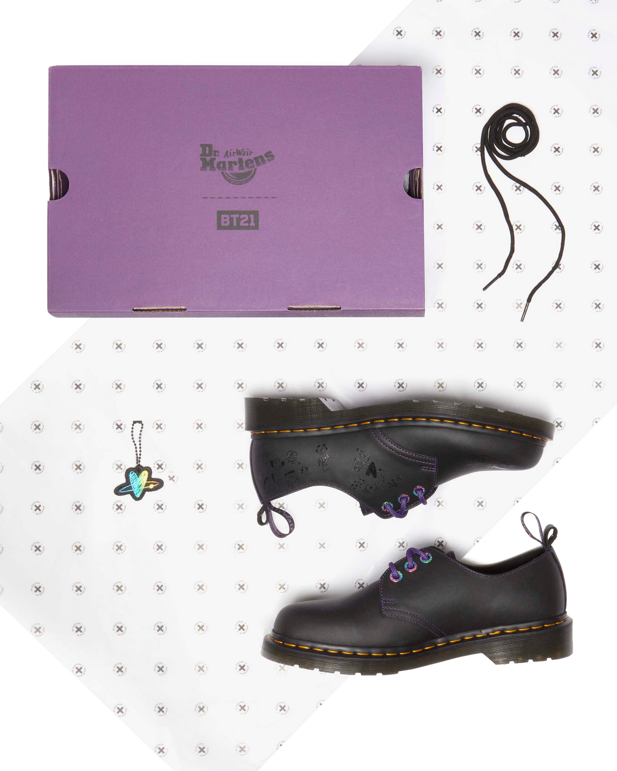 1461 BT21 Leather Oxford Shoes in Black