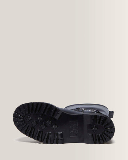 Anistone Hi Leather Biker Boots in Black
