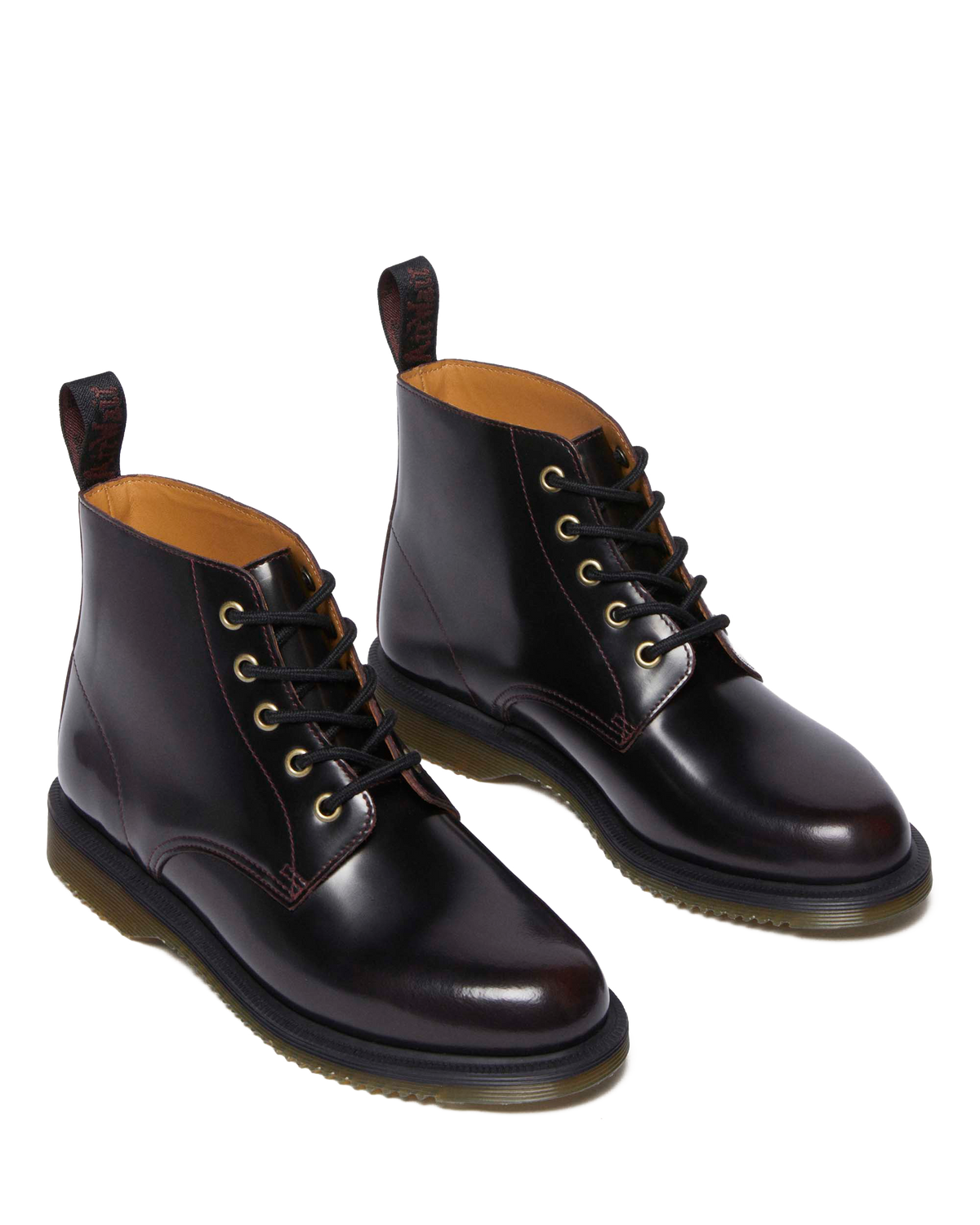 Emmeline Arcadia Lace Up Boots in Cherry Red Arcadia