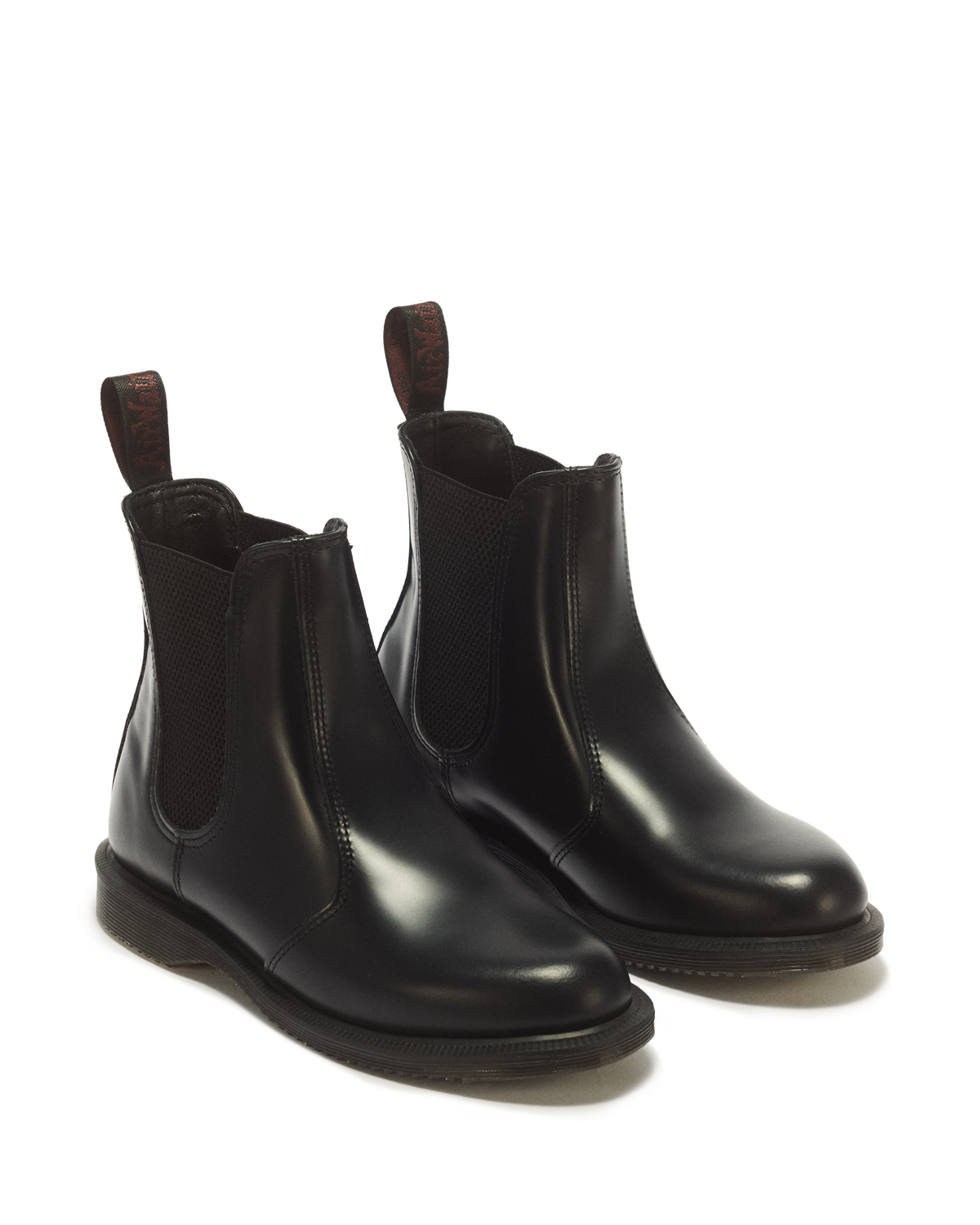 Flora Smooth Chelsea Boots in Black