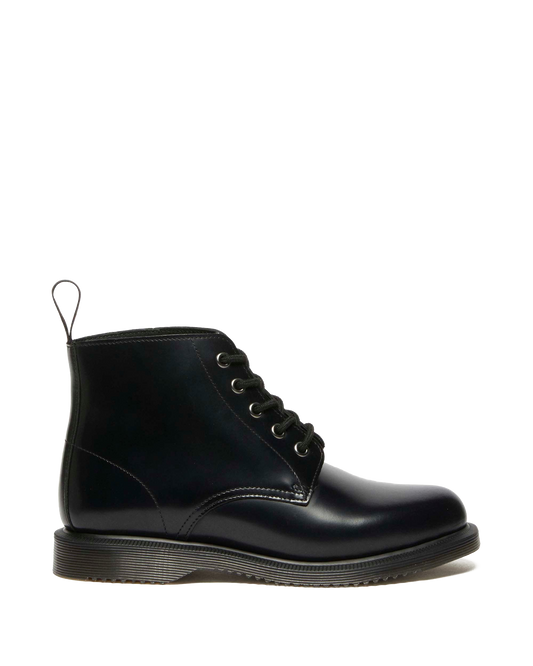 Emmeline Smooth Lace Up Boots in Black