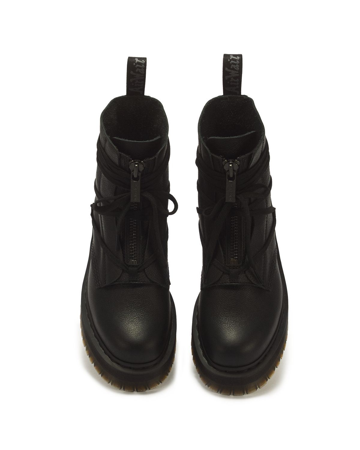 Jarrick II Laced Leather Platform Boots in Black