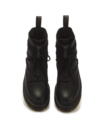 Jarrick II Laced Leather Platform Boots in Black