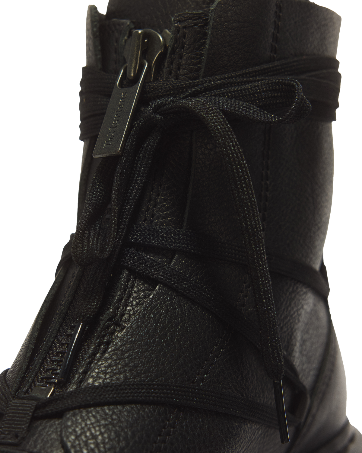 Jarrick II Laced Leather Platform Boots in Black