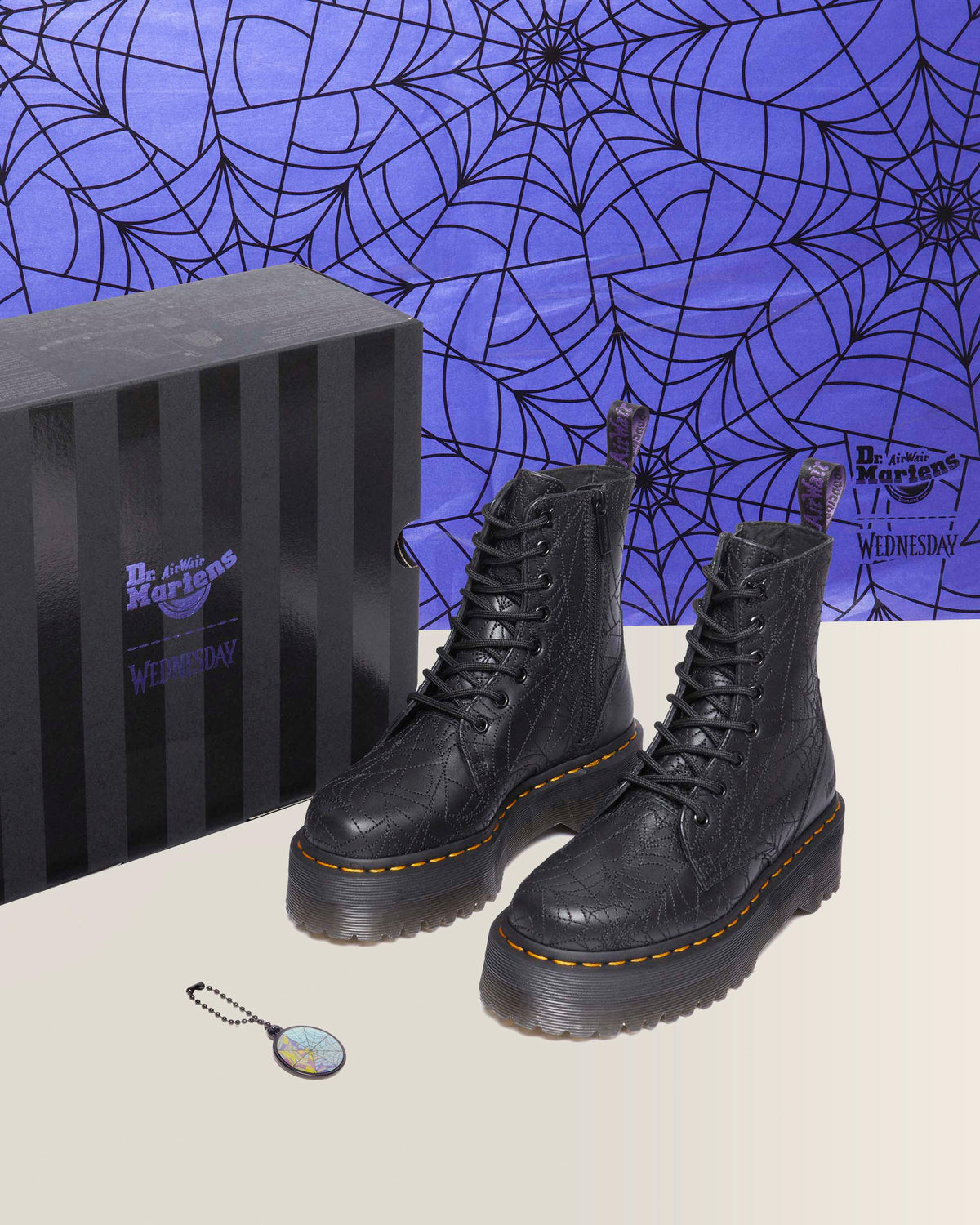 Jadon Wednesday Platform Boots in Black