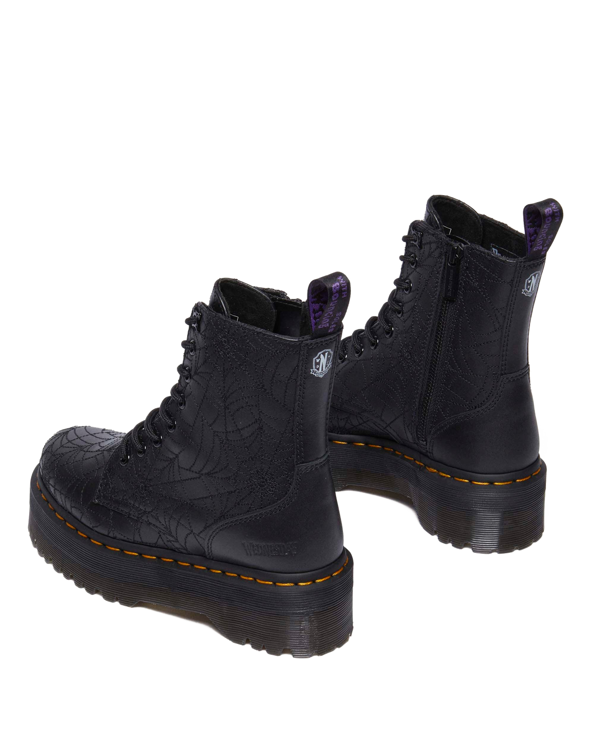 Jadon Wednesday Platform Boots in Black