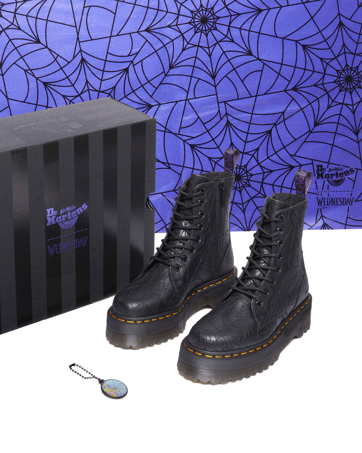 Jadon Wednesday Platform Boots in Black