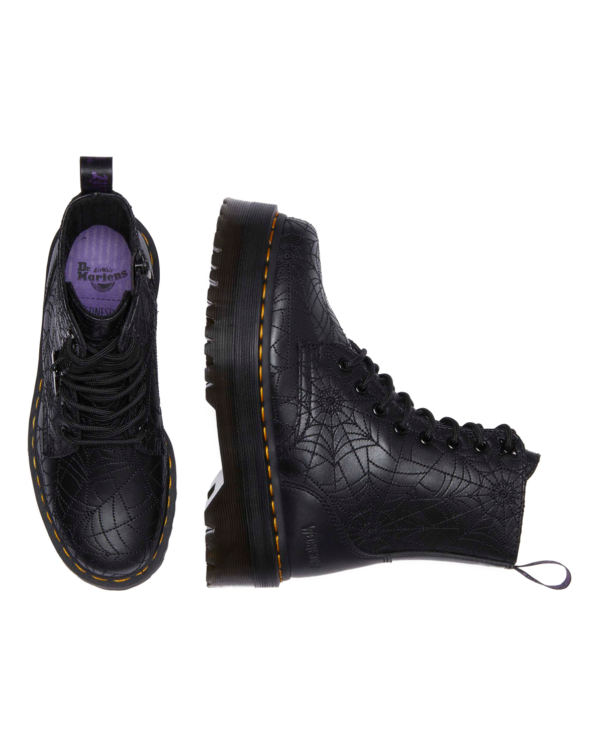 Jadon Wednesday Platform Boots in Black
