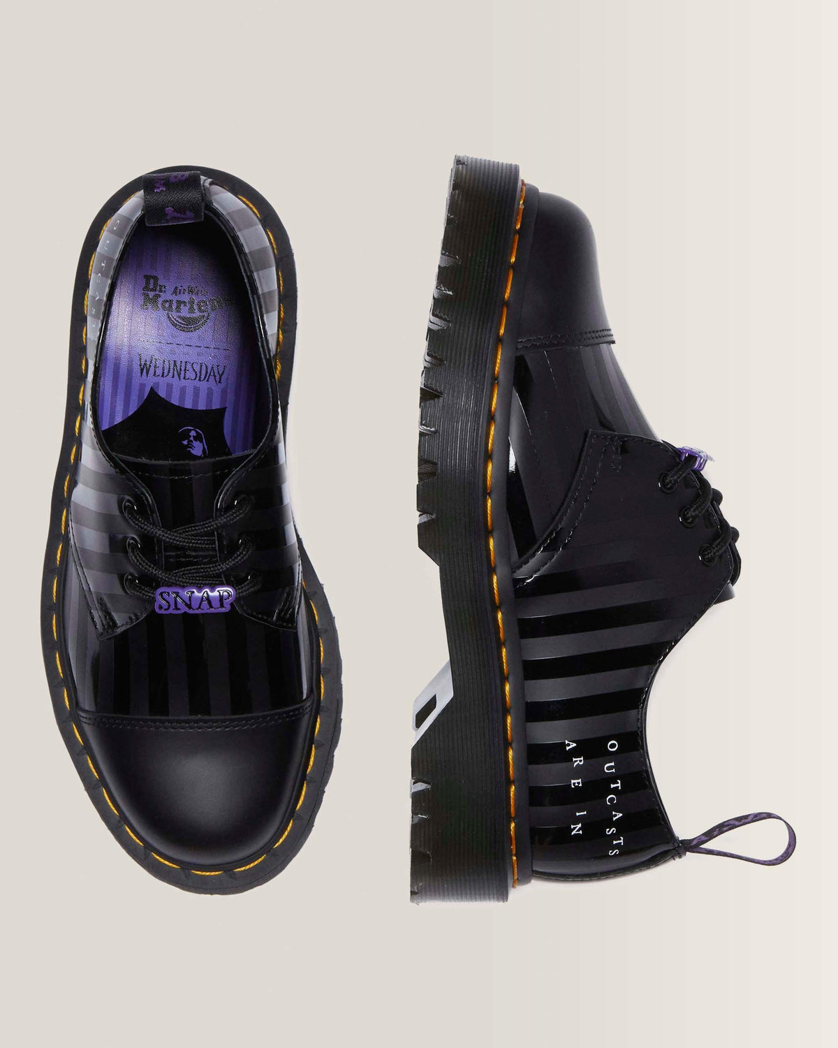 1461 BEX WEDNESDAY PLATFORM SHOES in Black