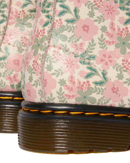 Toddler 1460 Floral Leather boots in Cloud Cream+Multi