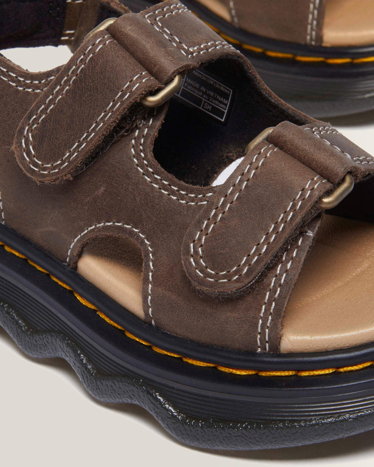 Toddler Virden Wyoming leather sandals in Dark Brown