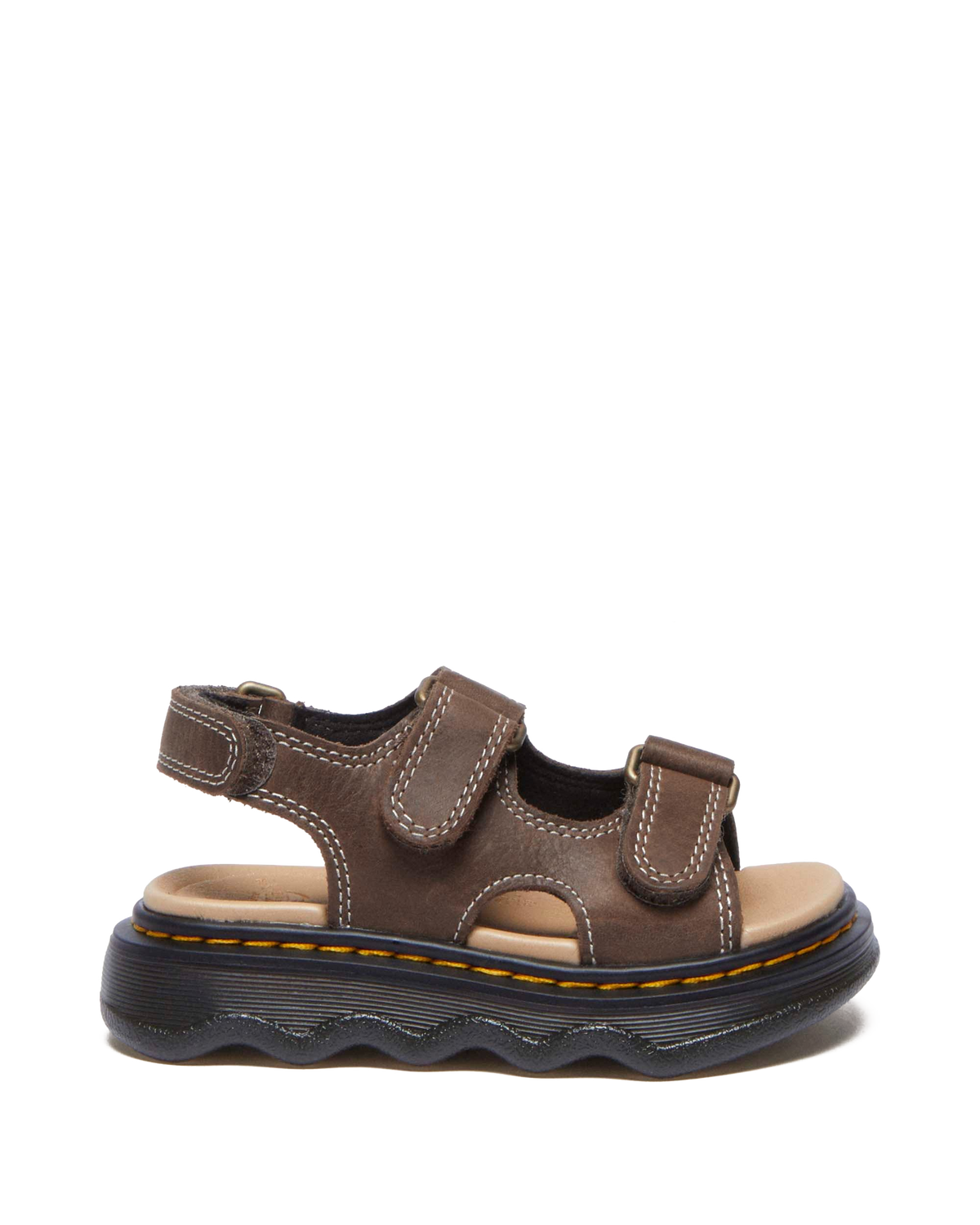 Toddler Virden Wyoming leather sandals in Dark Brown