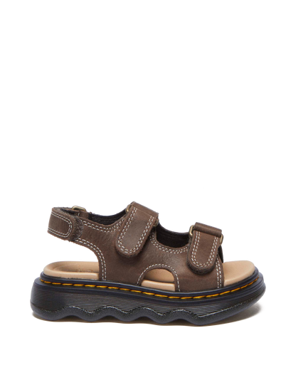 Toddler Virden Wyoming leather sandals in Dark Brown