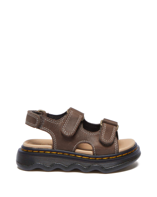 Toddler Virden Wyoming leather sandals in Dark Brown