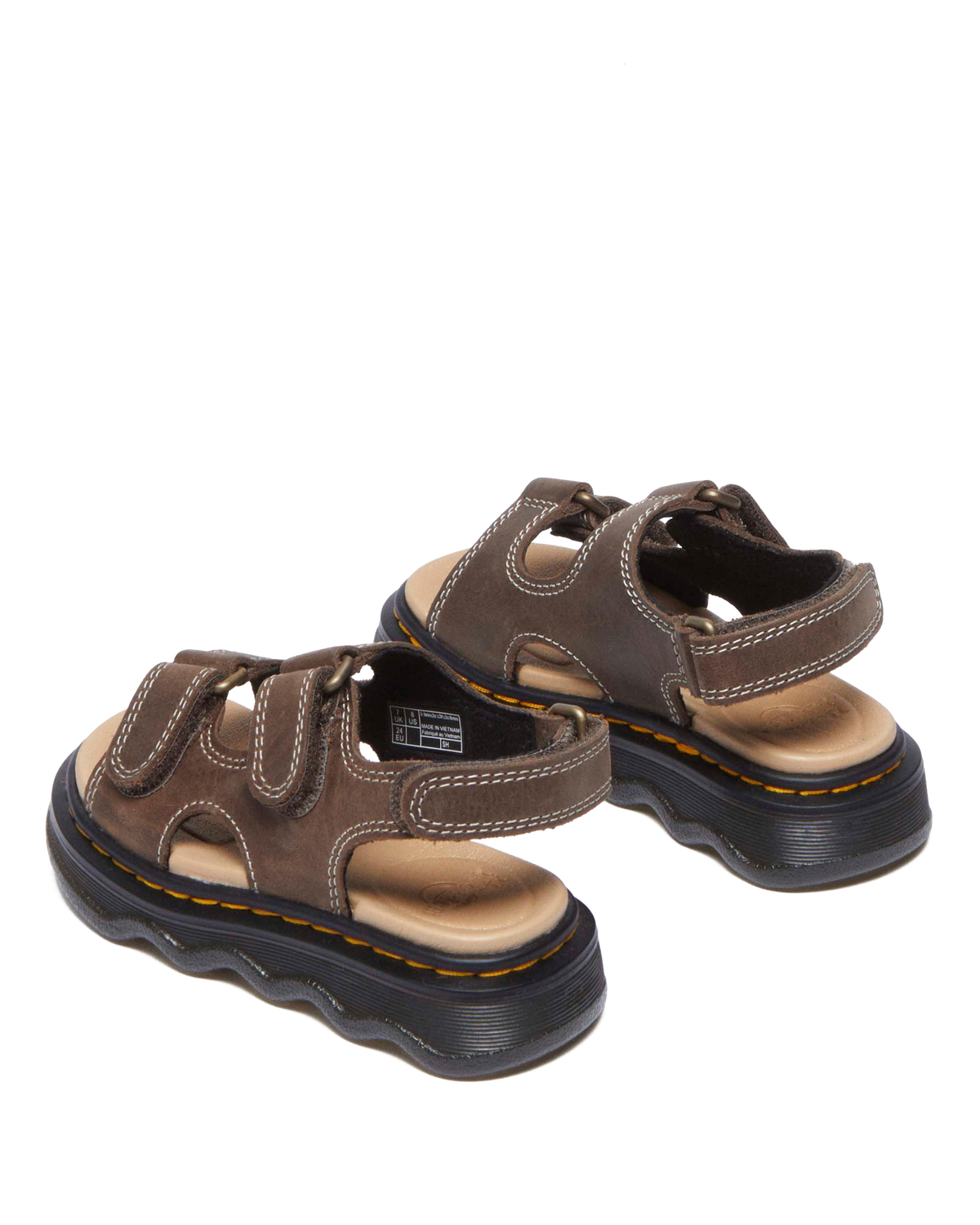 Toddler Virden Wyoming leather sandals in Dark Brown
