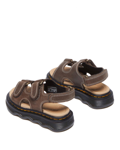 Toddler Virden Wyoming leather sandals in Dark Brown