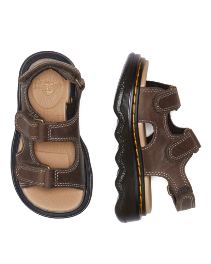 Toddler Virden Wyoming leather sandals in Dark Brown