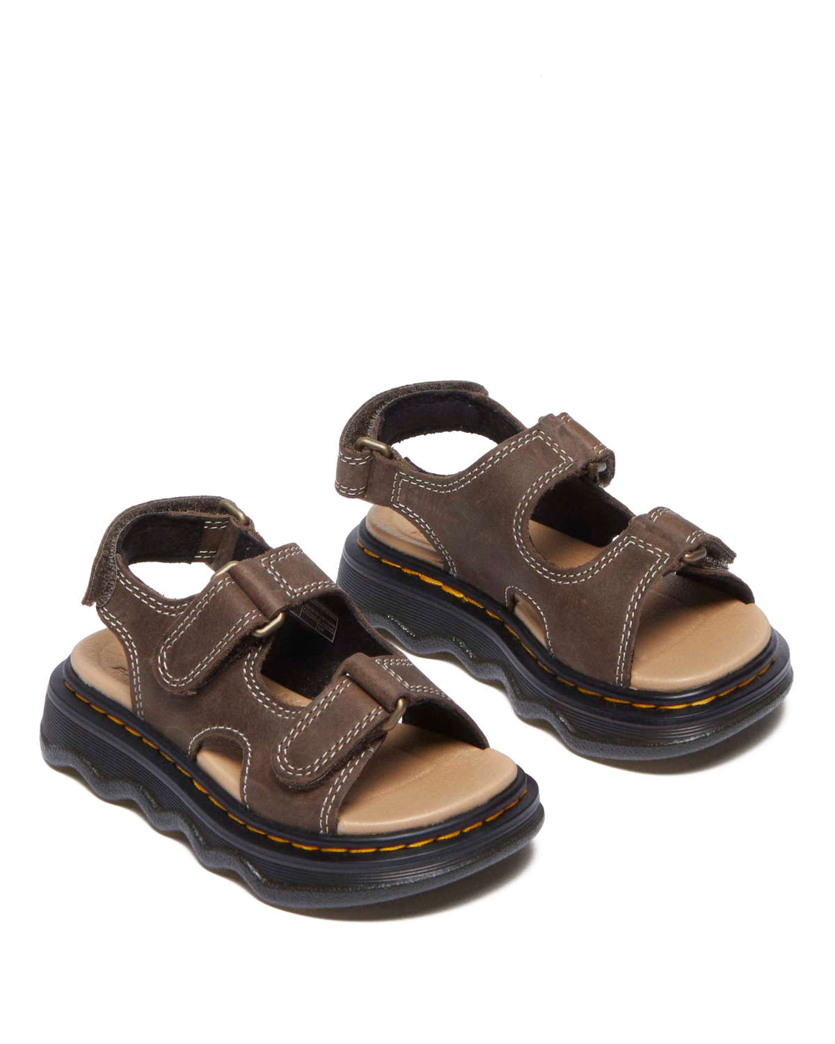 Toddler Virden Wyoming leather sandals in Dark Brown