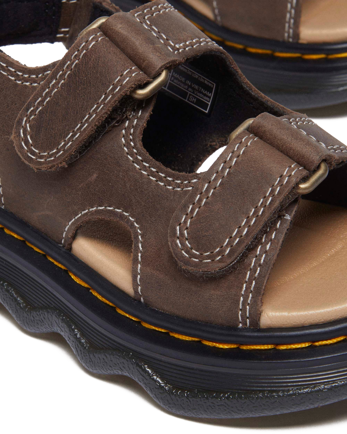 Toddler Virden Wyoming leather sandals in Dark Brown
