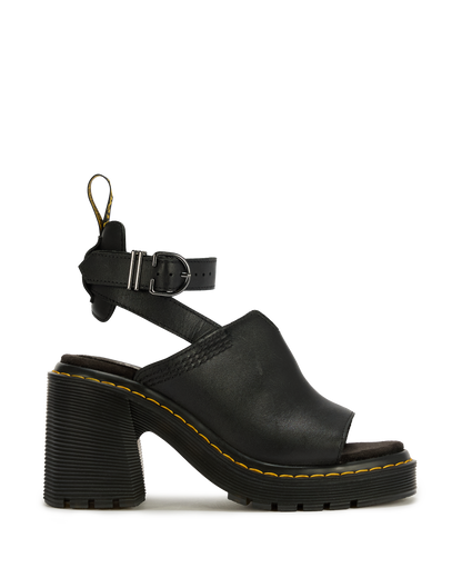 Millee Leather Open Toe Sandals in Black