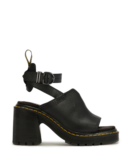 Millee Leather Open Toe Sandals in Black