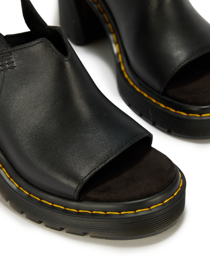 Millee Leather Open Toe Sandals in Black