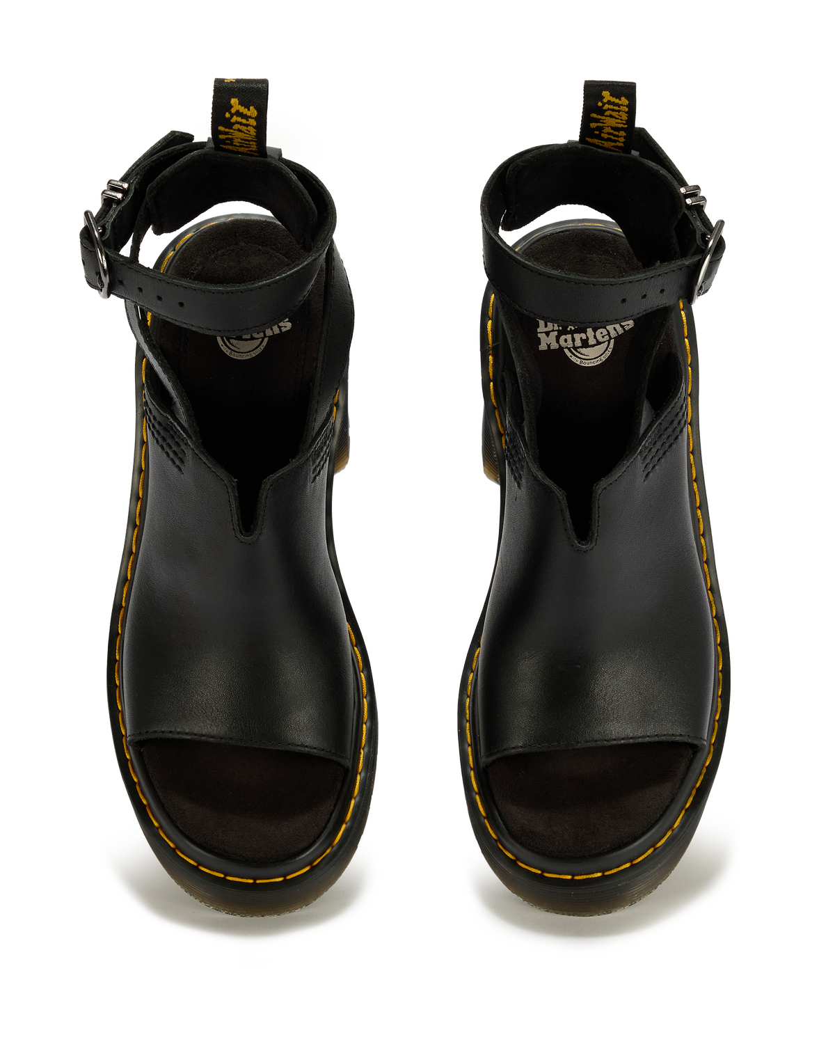 Millee Leather Open Toe Sandals in Black