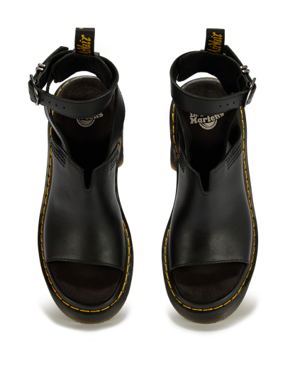 Millee Leather Open Toe Sandals in Black