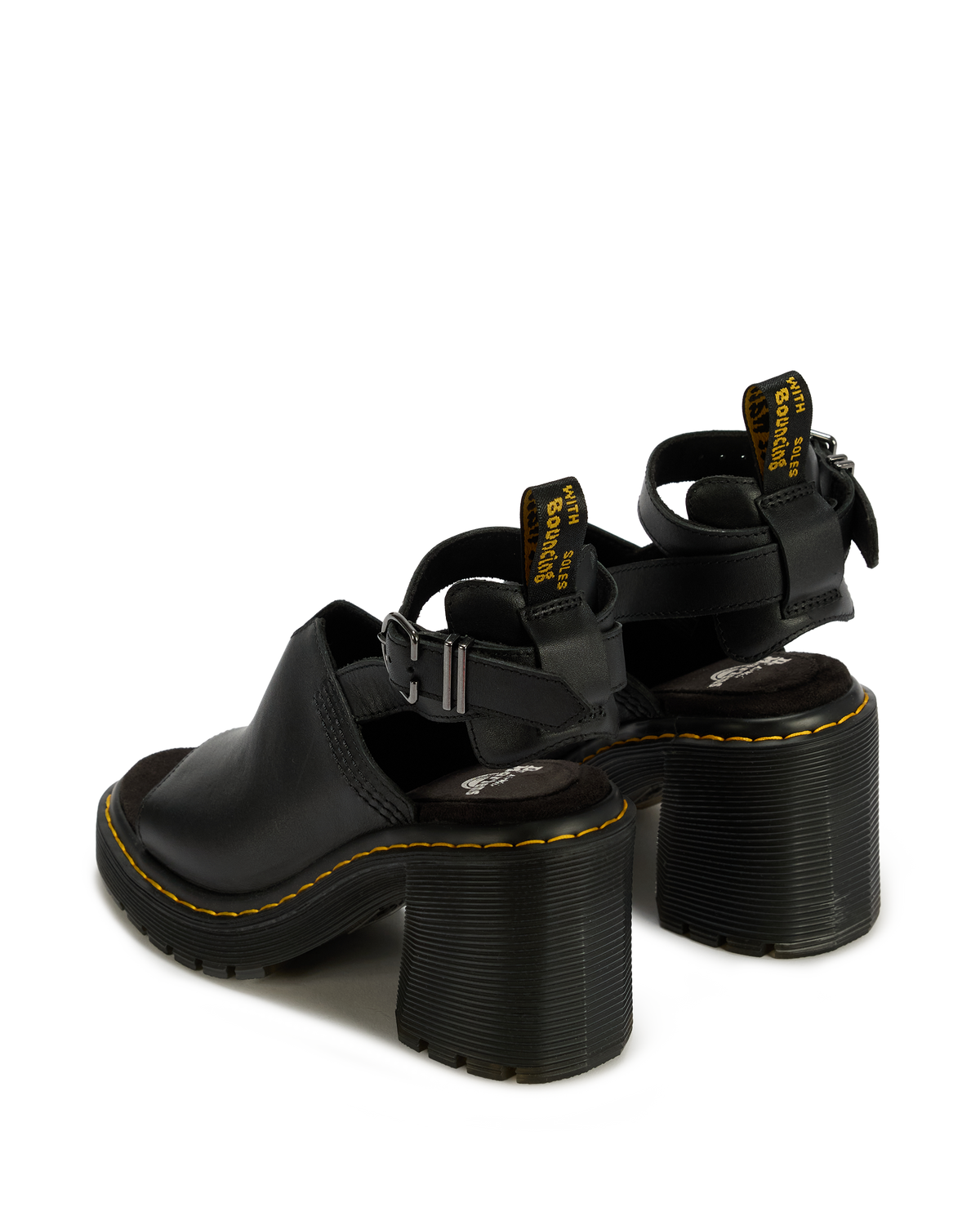 Millee Leather Open Toe Sandals in Black