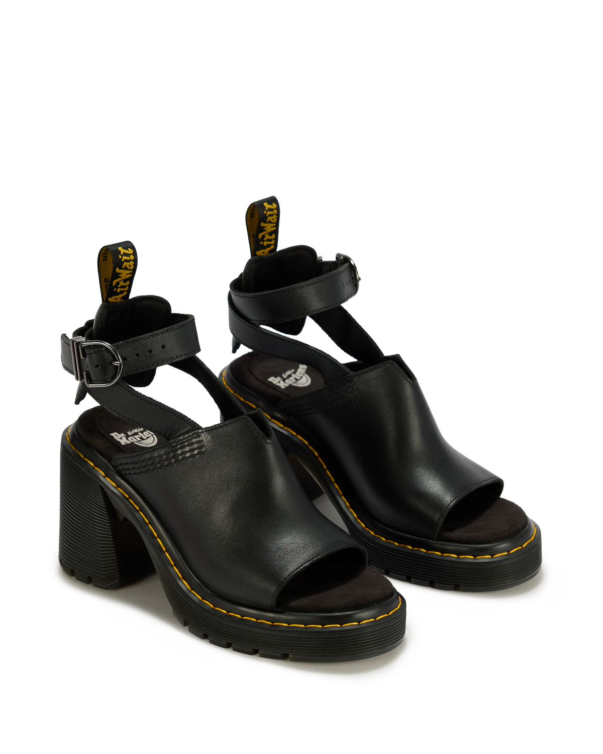 Millee Leather Open Toe Sandals in Black