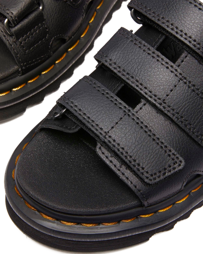 Raine Slide Athena leather sandals in Black