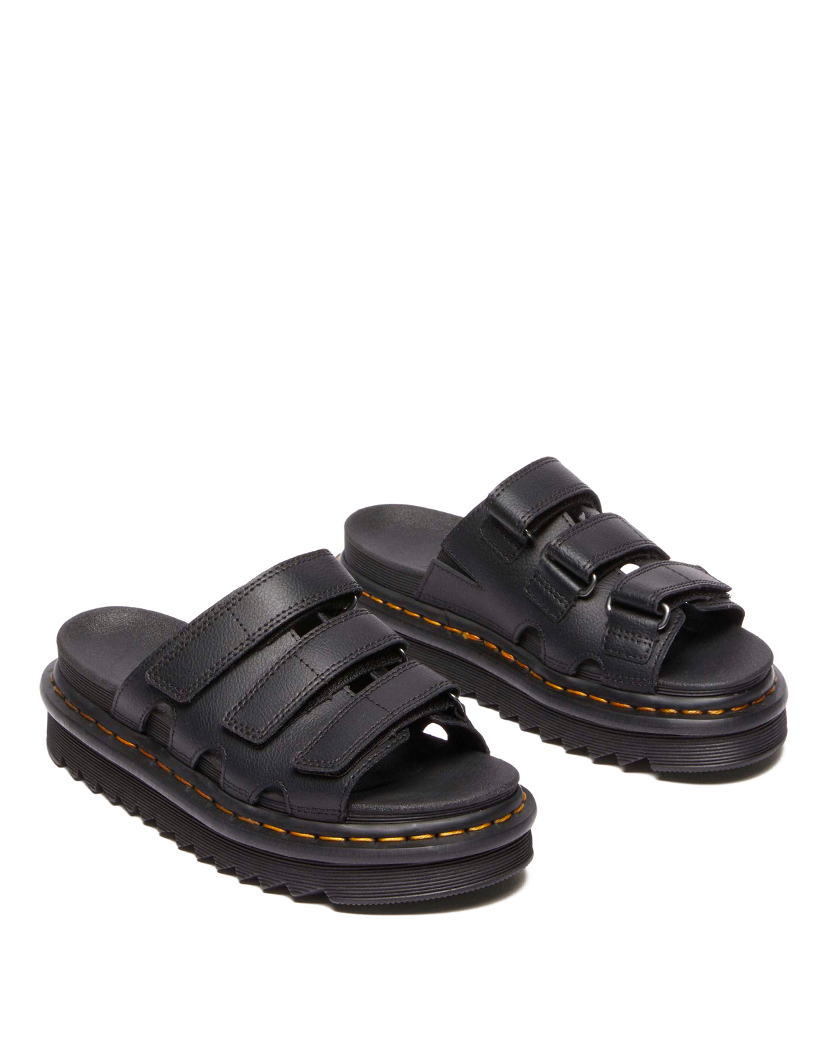 Raine Slide Athena leather sandals in Black