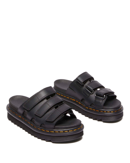 Raine Slide Athena leather sandals in Black