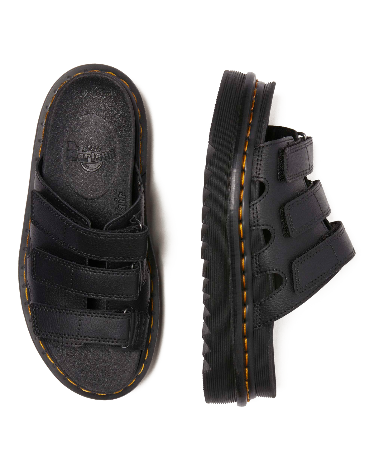 Raine Slide Athena leather sandals in Black