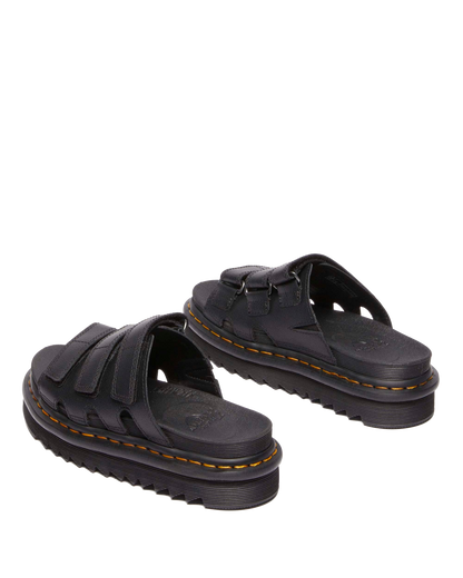 Raine Slide Athena leather sandals in Black