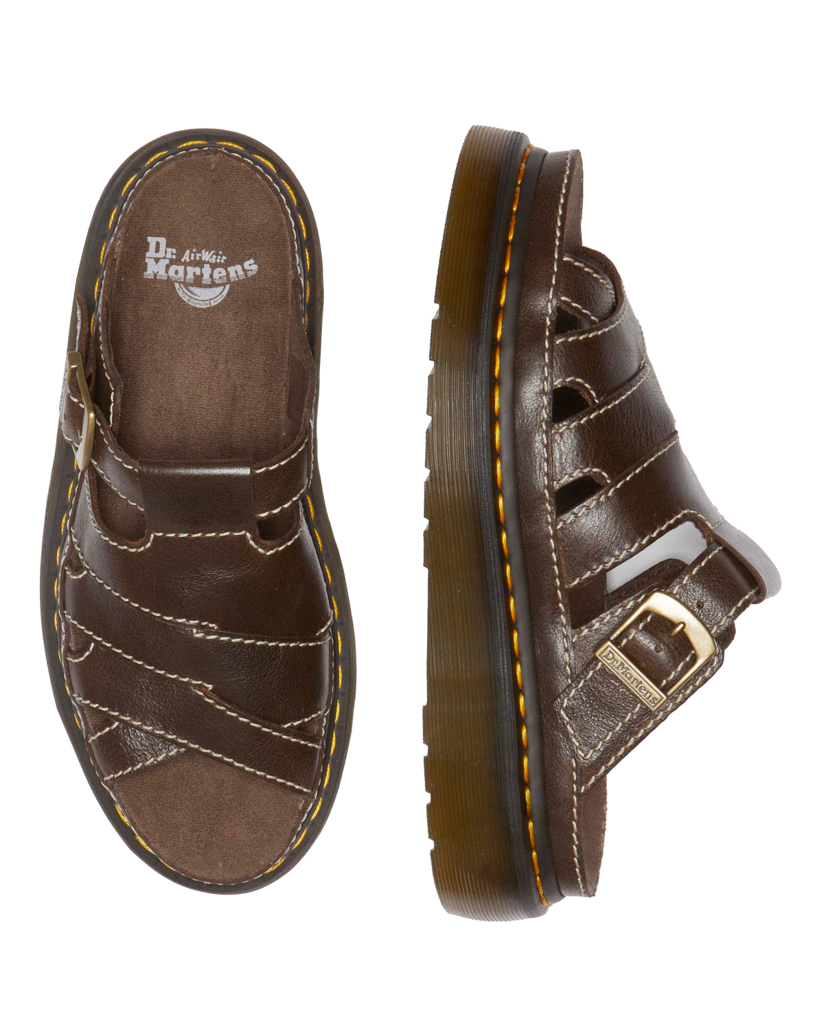 Maxxy Slide AR Rogue leather sandals in Brown