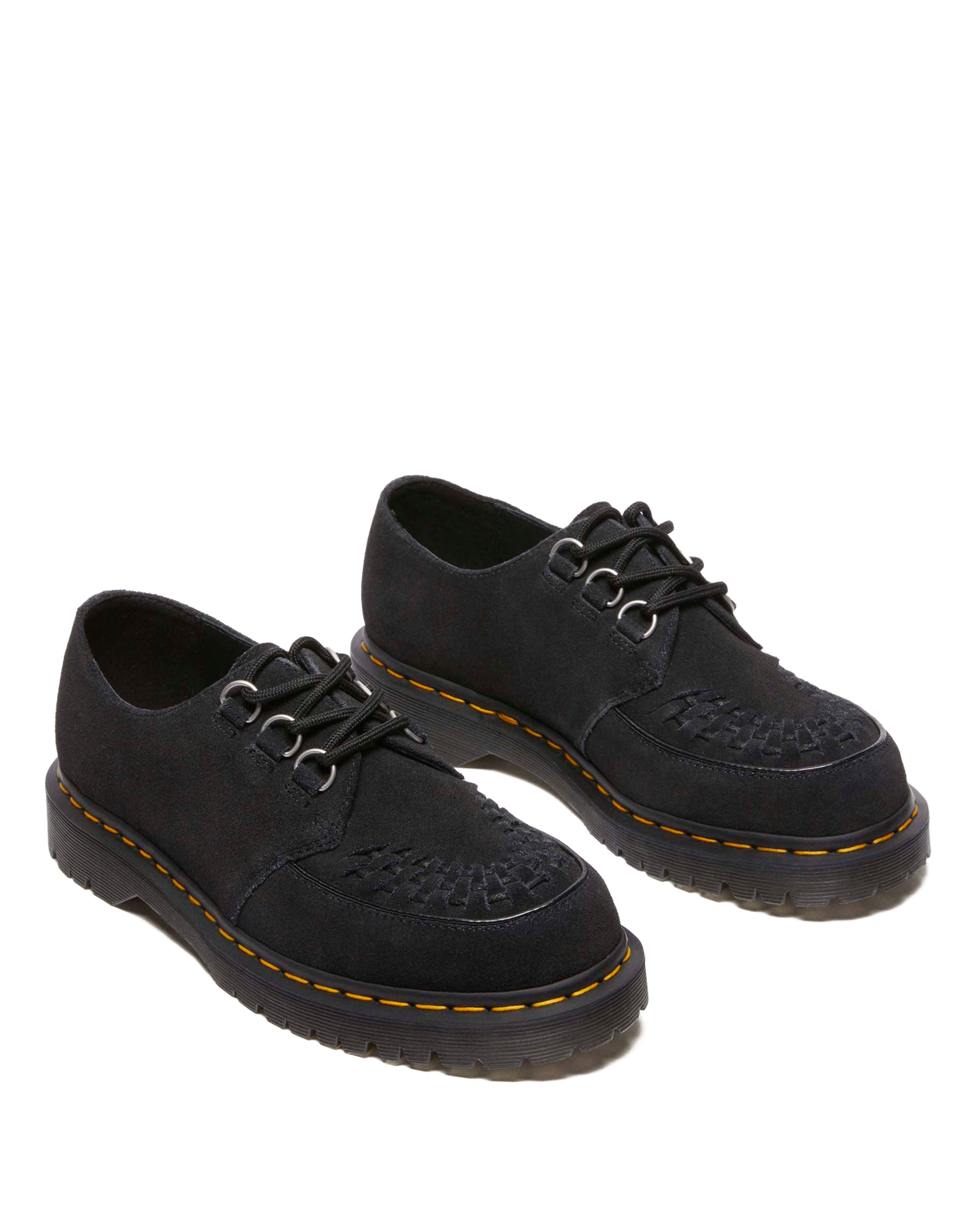 Ramsey woven suede  creepers in Black