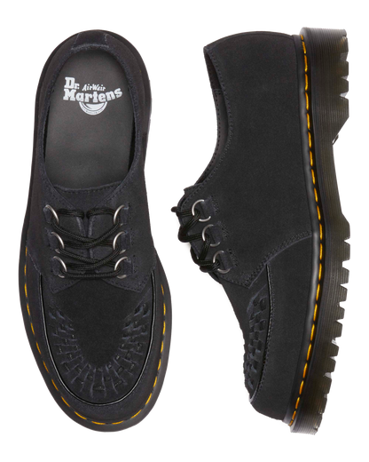 Ramsey woven suede  creepers in Black