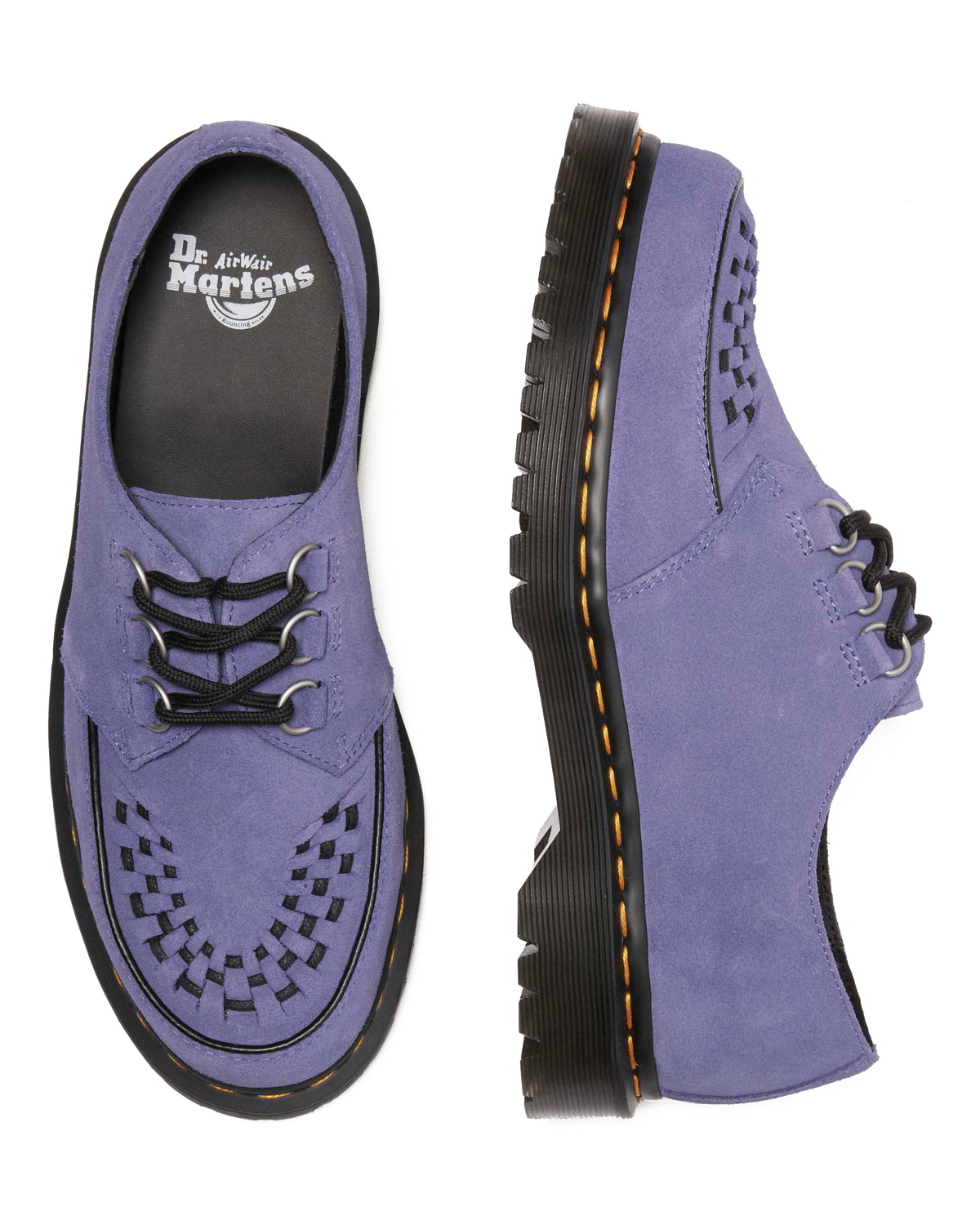 Ramsey woven suede  creepers in Twilight Purple