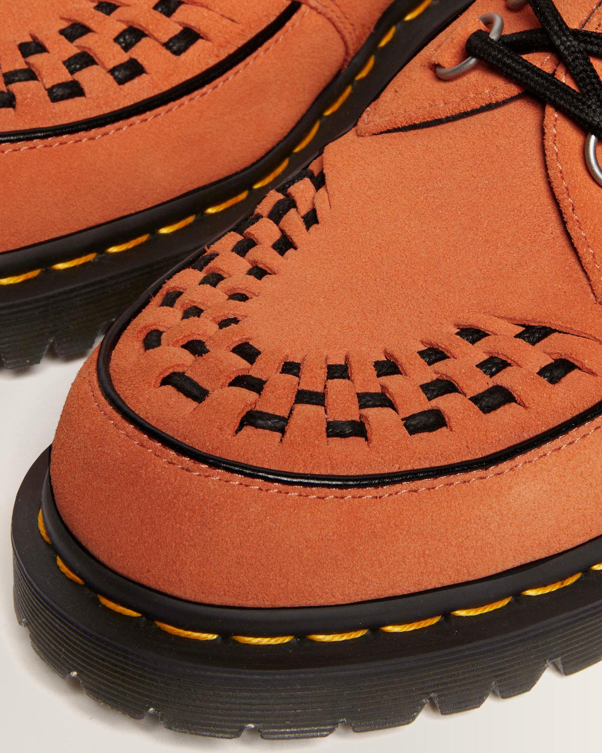 Ramsey woven suede  creepers in Orange